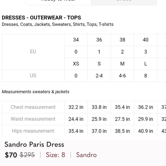 NWOT Sandro Paris Dress - Picture 4 of 8